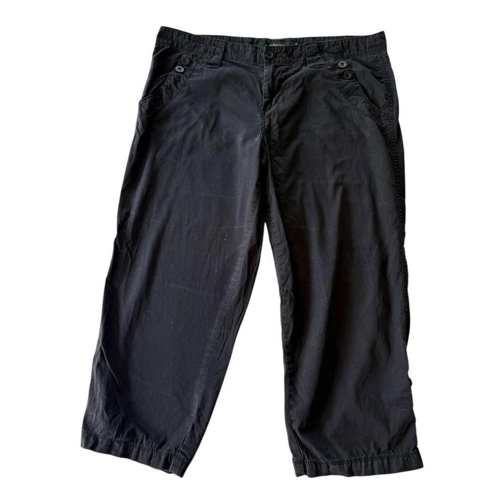 Calvin Klein Black Cotton Pants Minimalistcore Clean Classic
